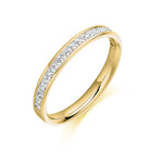 Princess Cut Channel Set Half Eternity Ring 0.50ct